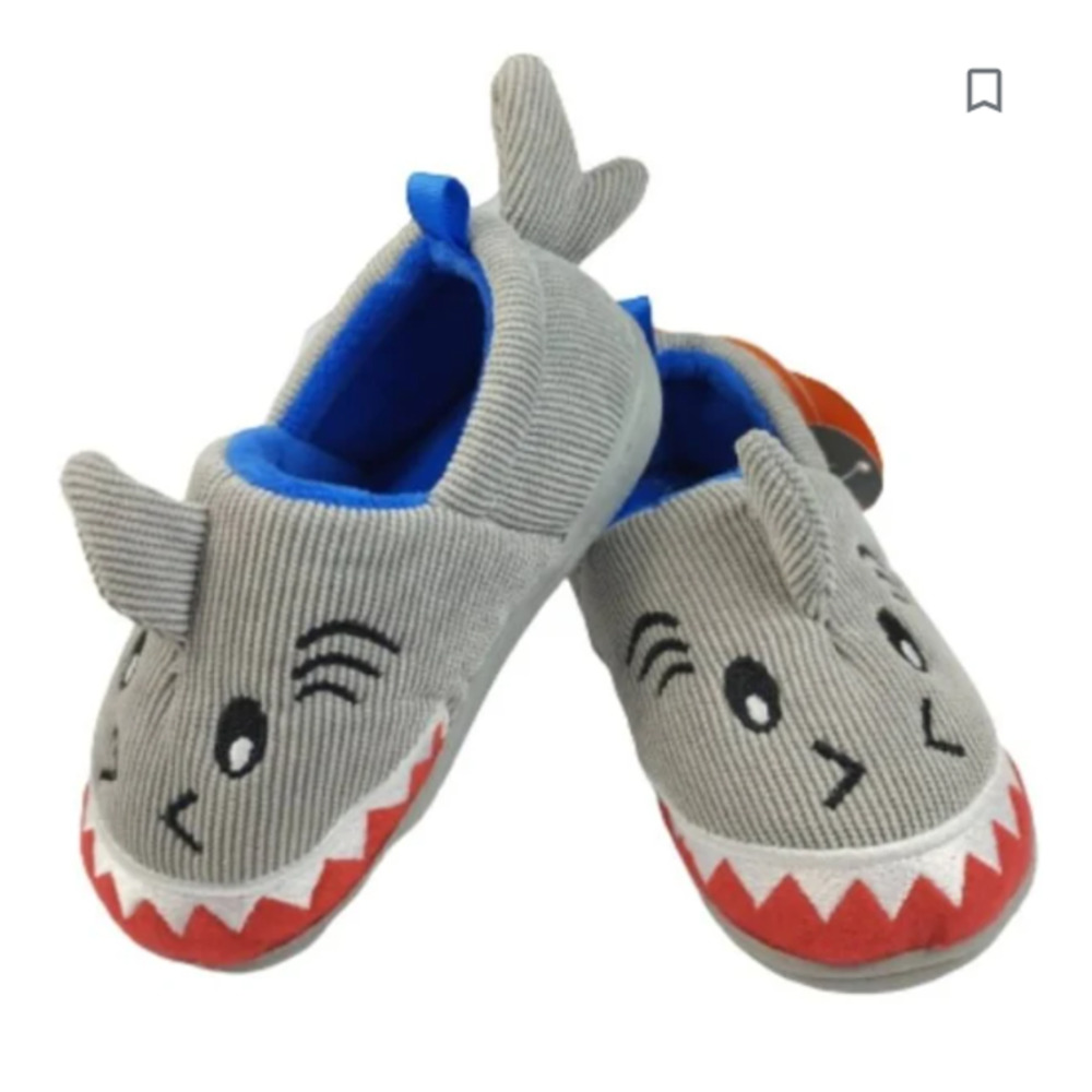 Wonder Nation Infant Boys Shark Hard Bottom Slippers Size 2 NWT